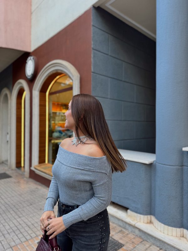 Top bardot lurex