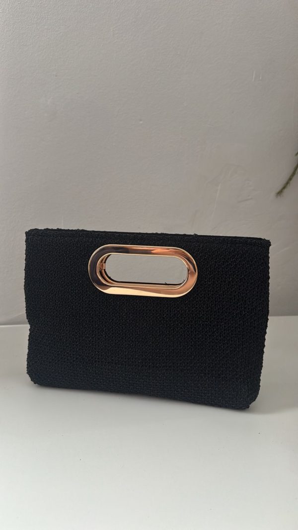 Bolso asa dorada