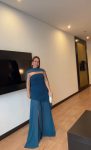 Vestido combinado gasa