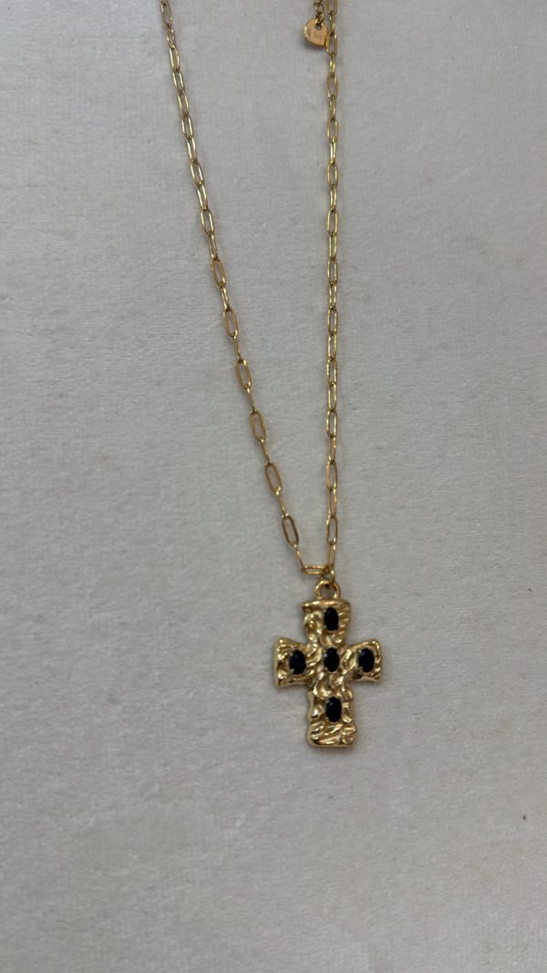 Collar cruz acero