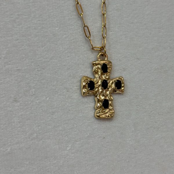 Collar cruz acero