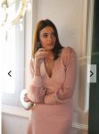Vestido midi manga gasa