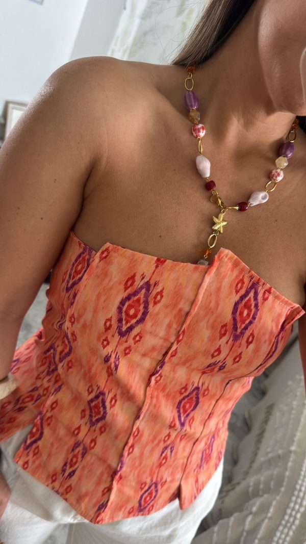 Collar abalorios perla