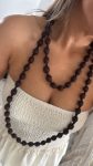 Collar tela marrón