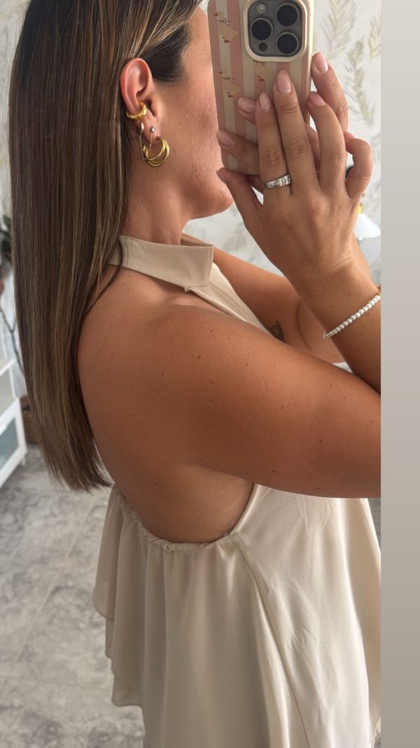 Top asimétrico halter