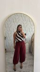 Pantalón bombacho Burdeos