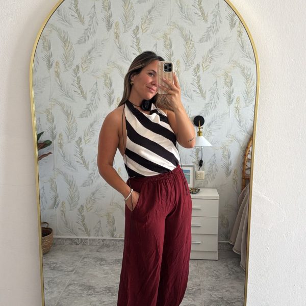 Pantalón bombacho Burdeos