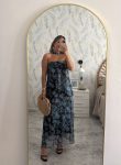 Vestido estampado fluido