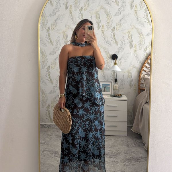 Vestido estampado fluido