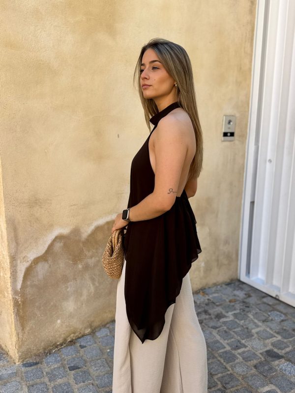 Top asimétrico halter