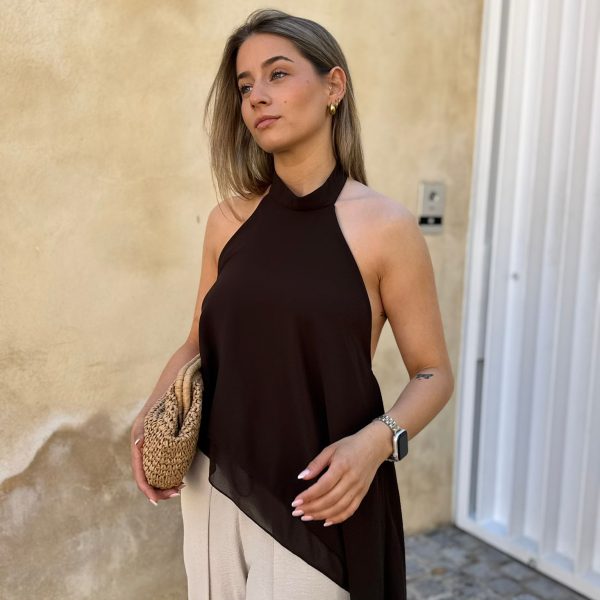 Top asimétrico halter