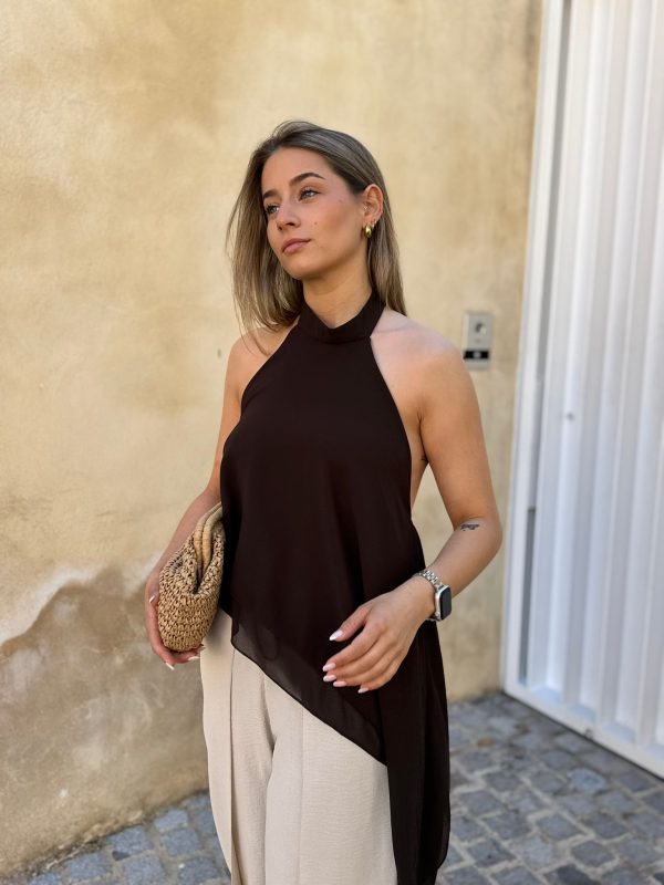 Top asimétrico halter