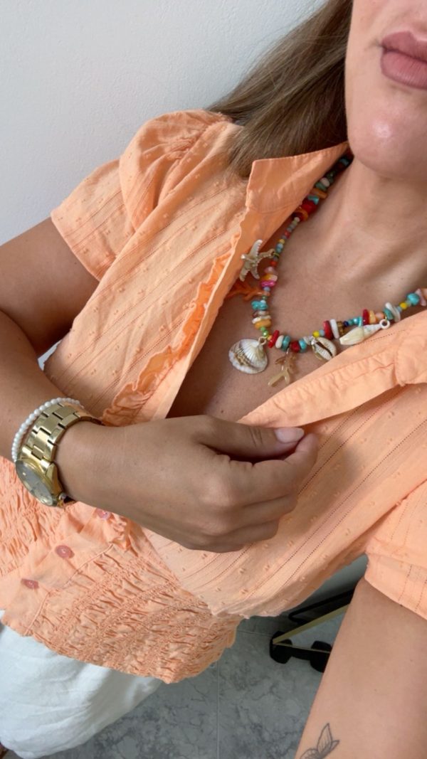 Collar piedritas multicolor