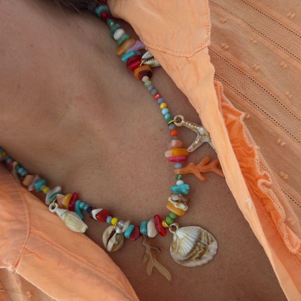 Collar piedritas multicolor