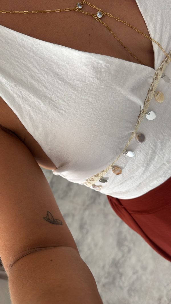 Top halter abalorios