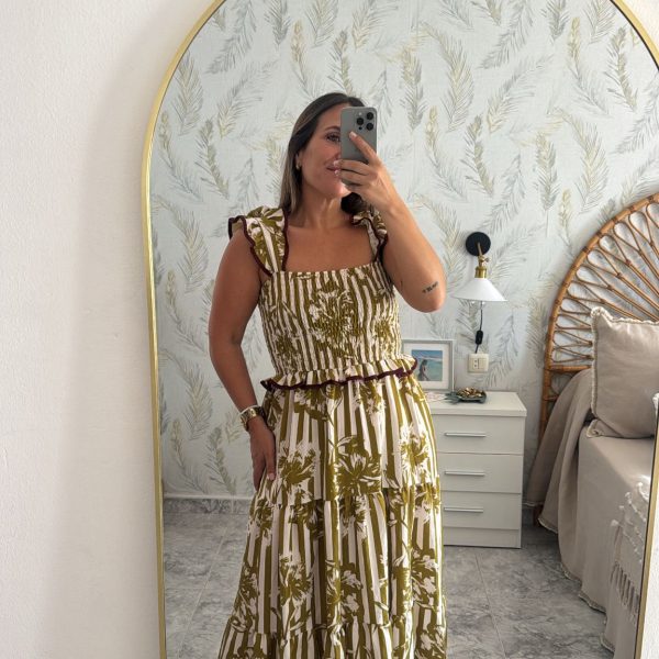 Vestido engomado midi