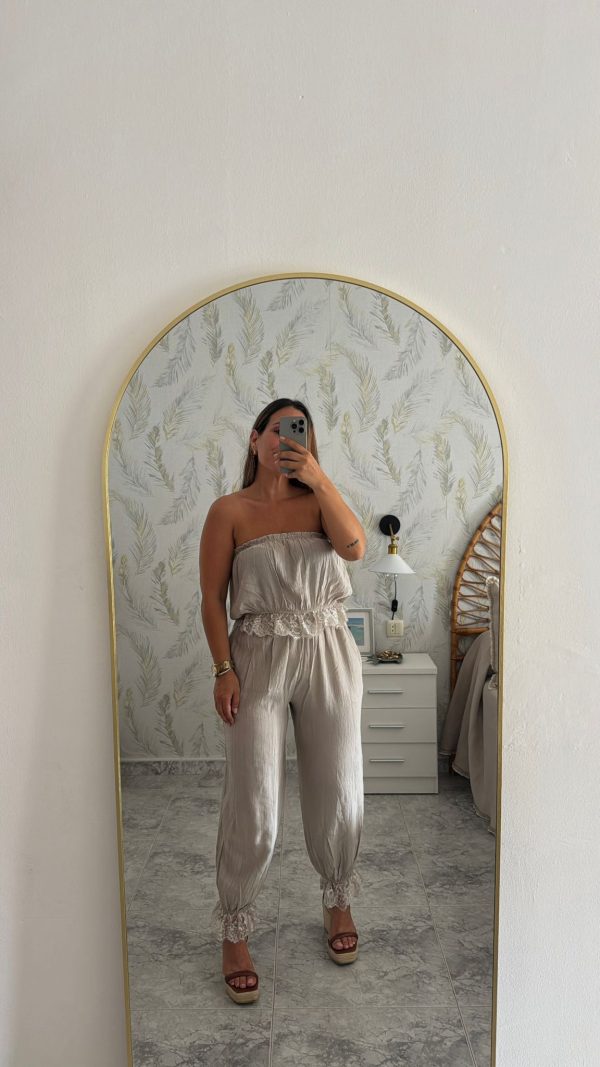 Conjunto bombacho puntilla