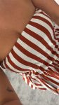 Top peplum rayas