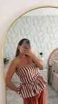 Top peplum rayas