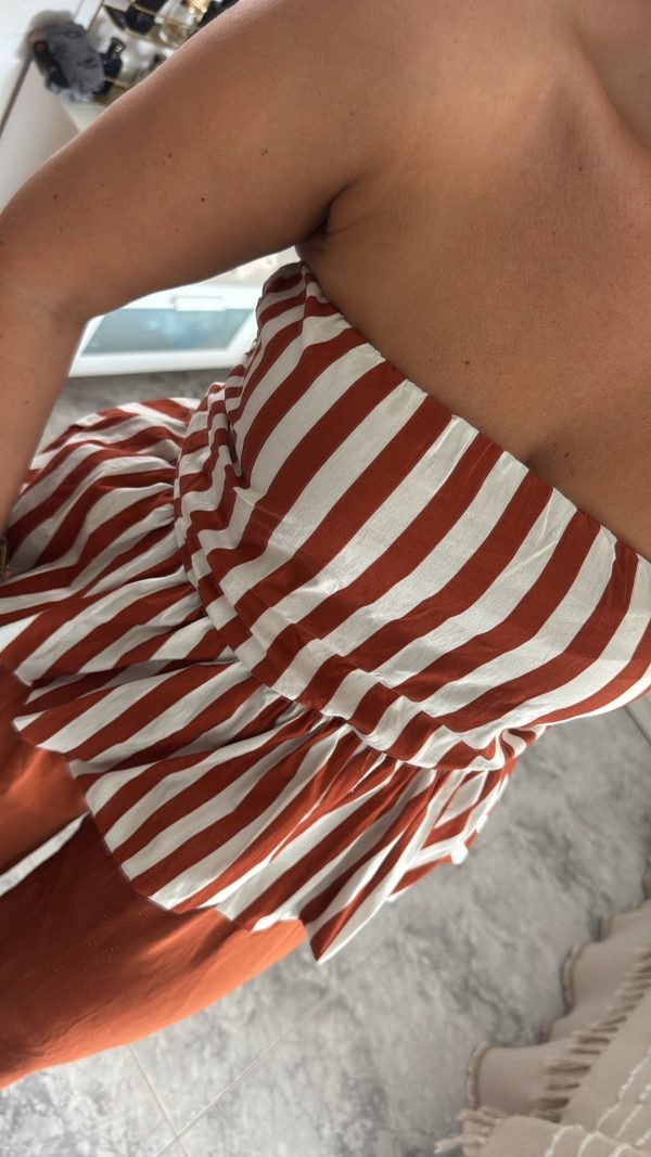 Top peplum rayas