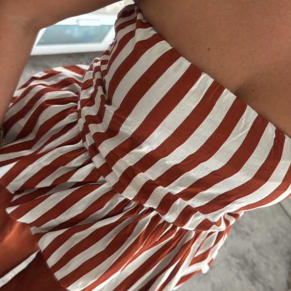 Top peplum rayas
