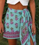 Pareo estampado turquesa