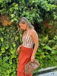 Top halter rayas