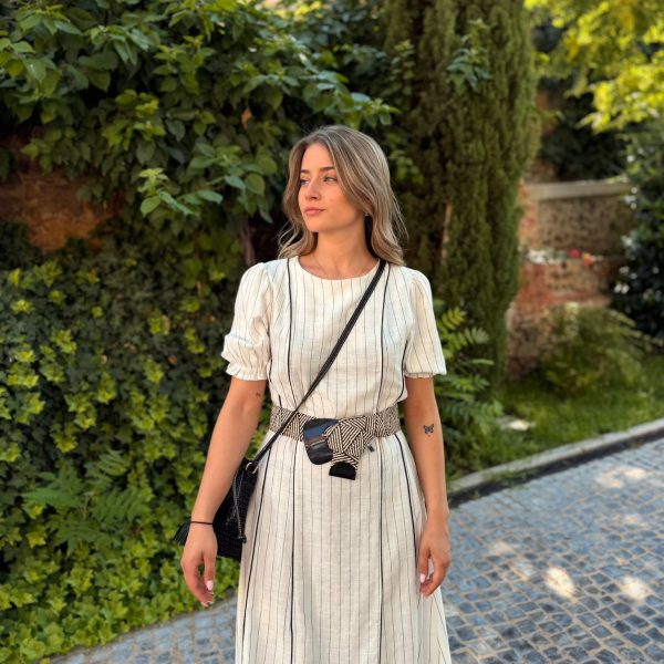 Vestido lino rayas
