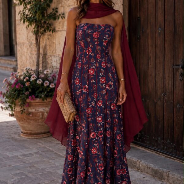 Vestido estampado sin mangas