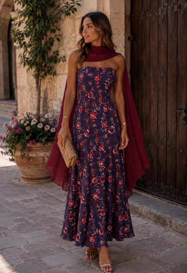 Vestido estampado sin mangas