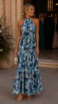 Vestido halter midi