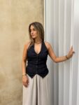 Top halter botones