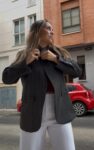 Blazer rayas botón