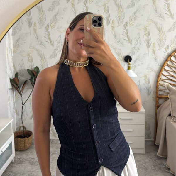 Chaleco denim elástico