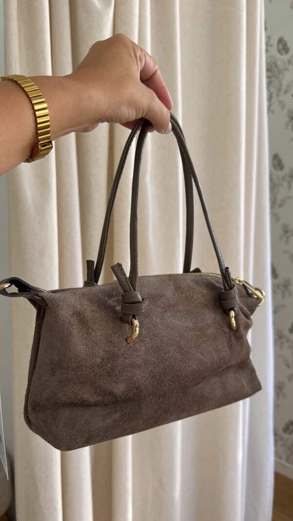 Bolso combinado taupe