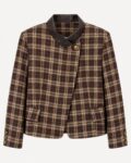Chaqueta crop cuadros