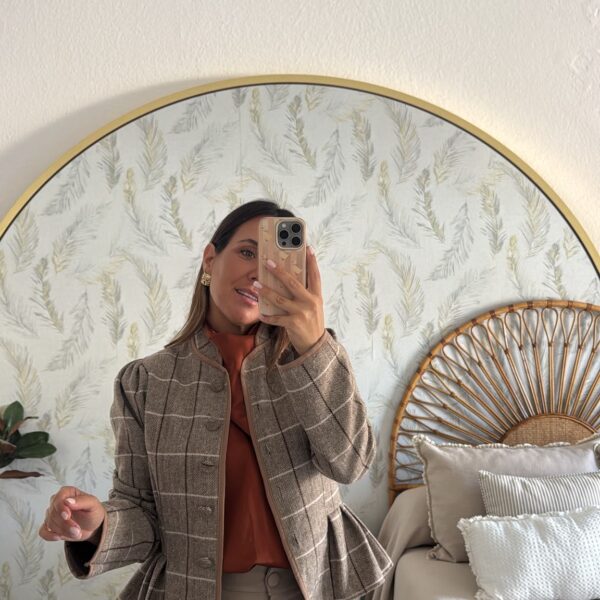 Chaqueta peplum espiga
