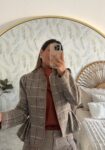 Chaqueta peplum espiga