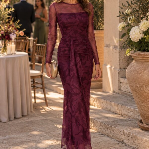 Vestido tul detalle delantero