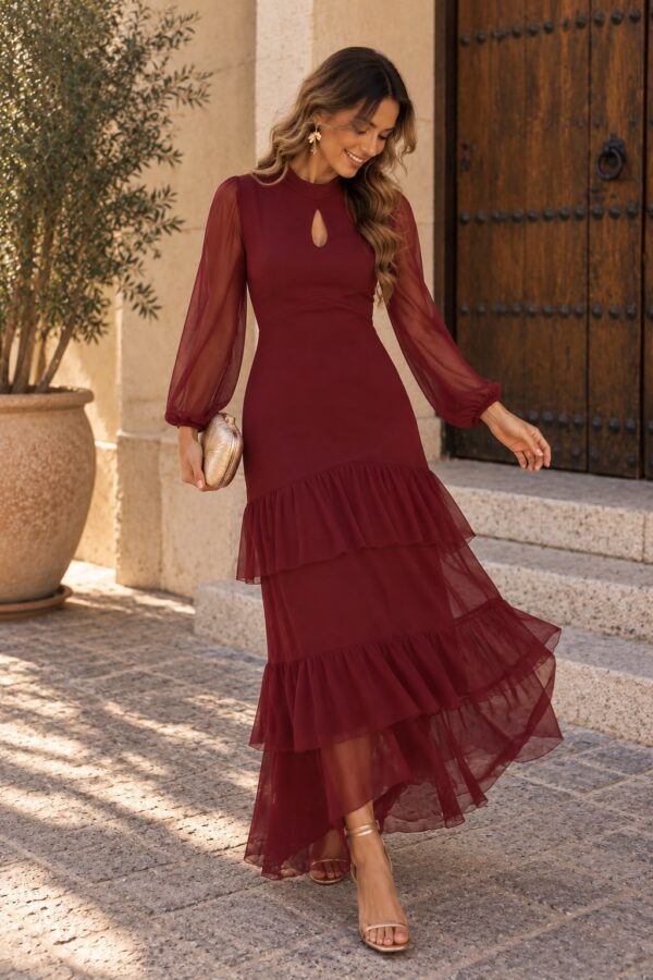 Vestido tul volantes